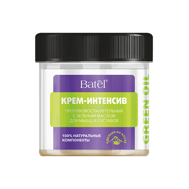 Крем-интенсив противовоспалительный с зеленым маслом для мышц и суставов