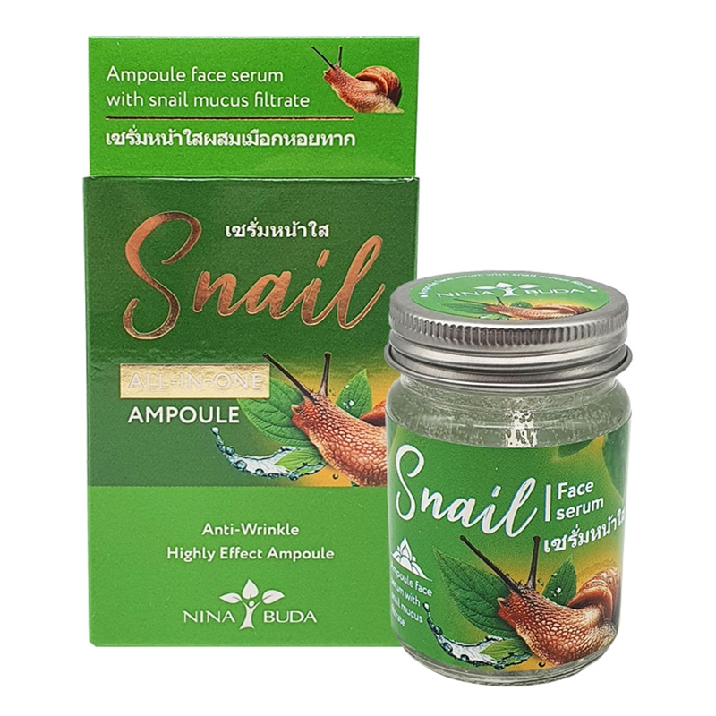Сыворотка для лица с муцином улитки. NINA BUDA