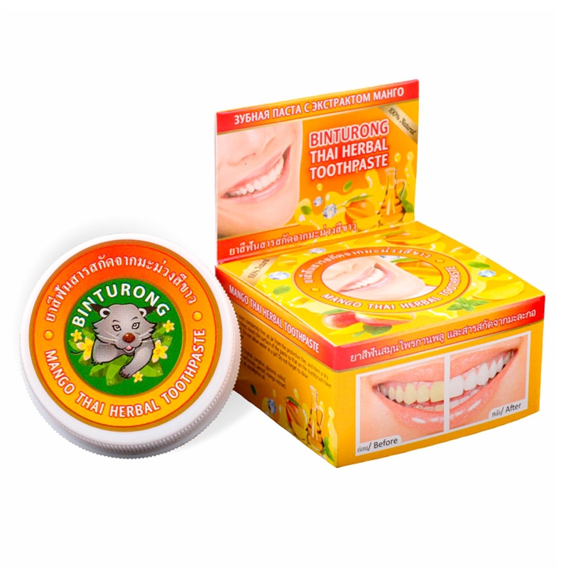Круглая зубная паста с экстрактом Манго. Binturong