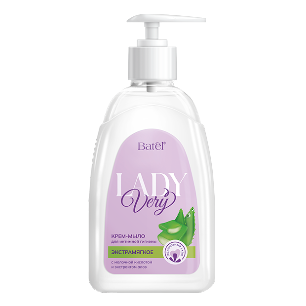 Крем-мыло для интимной гигиены с молочной кислотой и экстрактом алоэ
