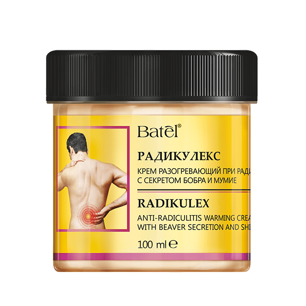 Крем разогревающий при радикулите с секретом бобра и мумие «Радикулекс»