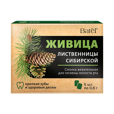 Смолка жевательная «Живица лиственницы сибирской»