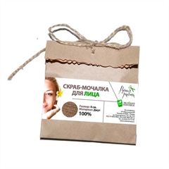 Скраб-мочалка для лица. 8 см. Джут