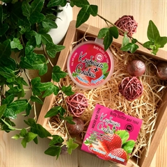 Масло-плитка для тела "Клубника со сливками"