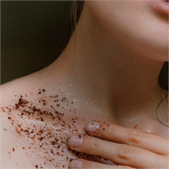 Скраб для тела, кофейный, натуральный «Мята»